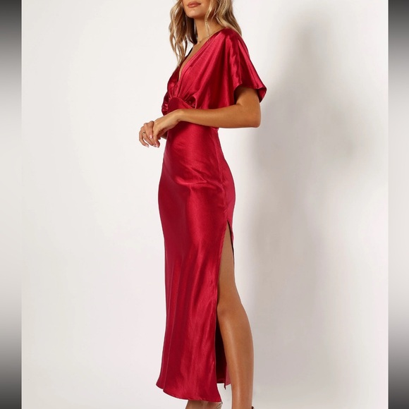 Petal & Pup Ricki Maxi Dress - Ruby Wine - Picture 3 of 7